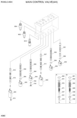 31N9-17000P 31Q9-17001P 31Q9-17002P Untuk Hyundai Excavator R330LC-9S R330LC-9SH Hydraulic Main Control Valve Bagian Mesin Konstruksi Aftermarket Kualitas tinggi Asli