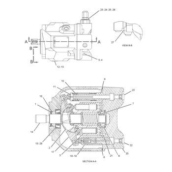 2021335 202-1335 CA2021335 10R-0544 Untuk CAT 627G 637G 623G 621G 631G roda traktor pompa utama hidrolik pompa piston pompa ASSY pasar suku cadang