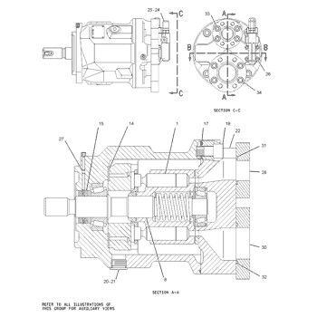 1902279 CA1902279 1902279 0R-0912 untuk CAT 784C 785C TRAKTOR Pompa Utama Hidrolik Pompa Piston Pompa ASSY POMPA GP-PISTON Aftermarket Kualitas Tinggi Asli