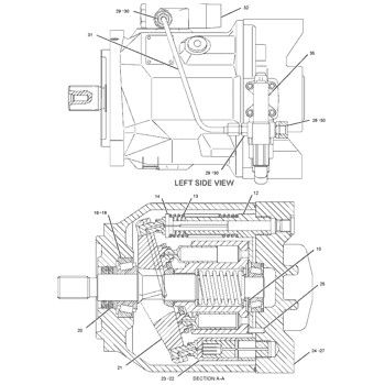 2354110 CA2354110 235-4110 10R-8696 Untuk CAT 428D Backhoe Loader Pompa Utama Hidrolik Pompa Piston POMPA ASSY POMPA GP-PISTON Aftermarket Kualitas Tinggi Asli