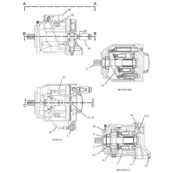 2896370 CA2896370 289-6370 Untuk CAT 432E 434E 442E 444E Backhoe Loader Hydraulic Main Pump Piston Pump Pump ASSY PUMP GP-PISTON Aftermarket Kualitas tinggi Asli