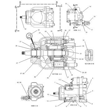 6E1412 CA6E1412 6E-1412 10R2517 Untuk CAT 120G Motor Grader Hydraulic Main Pump Piston Pump Pump ASSY PUMP GP-PISTON Aftermarket Kualitas tinggi Asli