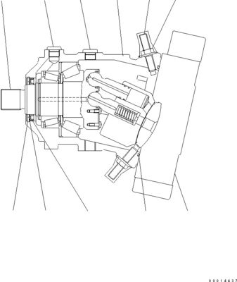 419-18-41200 419-18-31201 419-18-41201 Untuk Komatsu WA320-6 WA320PZ-6 WA320PT-5L WHEEL LOADERS HIDRAULIC TRAVEL MOTOR HST Motor Aftermarket Kualitas tinggi Asli