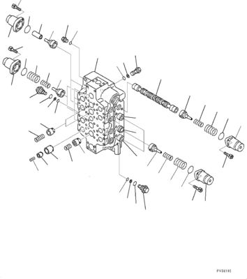 PC1250LC-8 PC1250-8 PC1250SP-8 PC1250-8R Excavator Hydraulic Main Control Valve NO.3 Bagian Mesin Konstruksi