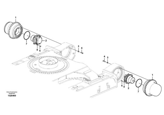VOE14681190 VOE14666233 Untuk VOLVO EC700C EC700CHR EC750D EC750E suku cadang excavator Travel Assembly Final Drive Travel Motor Travel gearbox Aftermarket Asli